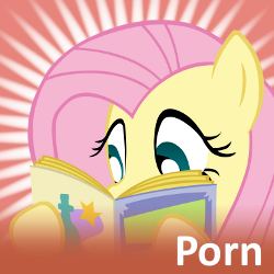 Size: 250x250 | Tagged: safe, fluttershy, pegasus, pony, magazine, porn, reading, spoilered image joke