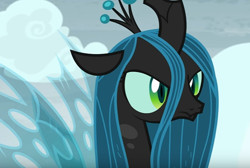 Size: 642x432 | Tagged: safe, screencap, queen chrysalis, changeling, changeling queen, frenemies (episode), angry, solo