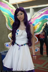 Size: 1365x2048 | Tagged: safe, artist:eclecticmaniac, rarity, human, cosplay, fanimecon, glimmer wings, irl, irl human, photo, solo