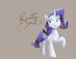 Size: 900x700 | Tagged: safe, artist:goat train, rarity, pony, unicorn, female, mare, purple mane, raised hoof, solo, white coat