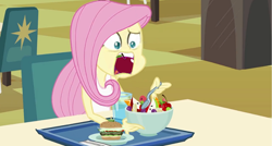 Size: 640x344 | Tagged: safe, edit, edited screencap, screencap, fluttershy, equestria girls, equestria girls (movie), exploitable meme, face swap, meme, twiscream