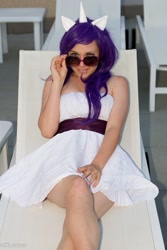 Size: 683x1024 | Tagged: artist needed, safe, artist:unkcos7, rarity, human, 2012, cosplay, fanimecon, irl, irl human, photo, solo, sunglasses