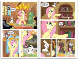 Size: 1244x942 | Tagged: safe, idw, angel bunny, fluttershy, pegasus, pony, spoiler:comic, comic, idw advertisement, preview