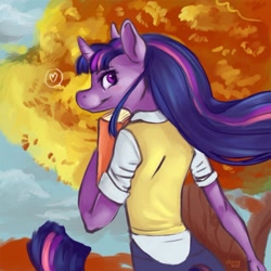 Size: 909x909 | Tagged: safe, artist:scarab, derpibooru import, twilight sparkle, anthro, book, clothes, cute, study