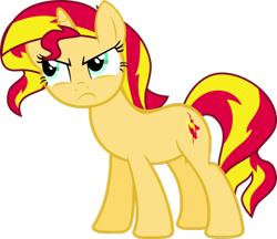 Size: 1024x883 | Tagged: dead source, safe, artist:sourspot, sunset shimmer, pony, unicorn, equestria girls, simple background, solo, transparent background, vector