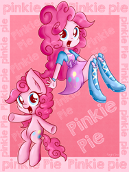 Size: 3000x4000 | Tagged: safe, artist:anggrc, pinkie pie, equestria girls, cute, diapinkes, duality, high res, human ponidox, looking at you, open mouth, smiling