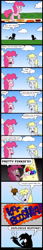 Size: 620x3614 | Tagged: safe, artist:chocend, derpy hooves, pinkie pie, pegasus, pony, comic, female, mare, muffin, parody, patty hype, spongebob squarepants