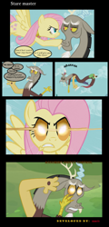 Size: 1140x2377 | Tagged: safe, artist:3dav3, discord, fluttershy, pegasus, pony, keep calm and flutter on, assuming direct control, comic, harbinger, mass effect, parody