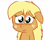 Size: 611x485 | Tagged: safe, artist:hotdiggedydemon, applejack, earth pony, pony, jappleack, sad, swag.mov, unhapplejack