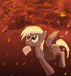 Size: 400x424 | Tagged: safe, artist:valiumangel, derpy hooves, pegasus, pony, apocalypse, female, letter, mare, solo