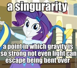 Size: 400x350 | Tagged: safe, rarity, equestria girls, bend over, caption, pun, solo, text