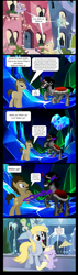 Size: 477x1675 | Tagged: safe, artist:defender2222, derpy hooves, dinky hooves, doctor whooves, king sombra, pegasus, pony, comic, doctor who, female, mare, singing, vector