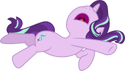 Size: 3059x1739 | Tagged: safe, artist:davidsfire, starlight glimmer, pony, unicorn, a royal problem, cute, female, glimmerbetes, lying down, mare, nose in the air, on side, open mouth, simple background, sleeping, sleepy starlight, solo, transparent background, vector