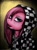 Size: 500x682 | Tagged: safe, artist:husky50579, pinkie pie, earth pony, pony, bust, clothes, hoodie, piercing, pinkamena diane pie, portrait, solo