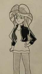 Size: 576x1024 | Tagged: safe, artist:senketsushimmer, sunset shimmer, equestria girls, solo, traditional art