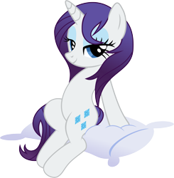 Size: 5557x5671 | Tagged: safe, artist:abydos91, rarity, pony, unicorn, absurd resolution, beautiful, bedroom eyes, pillow, rarity's day off, simple background, sitting, solo, sultry pose, transparent background, vector, wet, wet mane, wet mane rarity