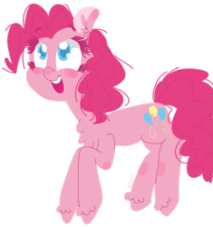 Size: 867x921 | Tagged: safe, artist:lulucario, pinkie pie, earth pony, pony, female, mare, pink coat, pink mane, simple background, solo, transparent background