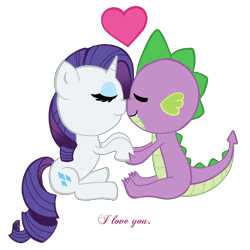 Size: 5000x5000 | Tagged: safe, rarity, spike, dragon, pony, unicorn, absurd resolution, female, heart, i love you, male, shipping, sparity, straight