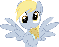 Size: 7727x6120 | Tagged: safe, artist:heavyecho, derpy hooves, pegasus, pony, absurd resolution, cute, derpabetes, female, mare, milkshake, solo