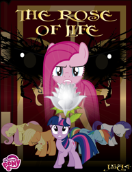 Size: 2550x3300 | Tagged: safe, artist:j5a4, derpibooru import, applejack, fluttershy, pinkie pie, rainbow dash, rarity, twilight sparkle, earth pony, pegasus, pony, unicorn, comic:the rose of life, comic, pinkamena diane pie