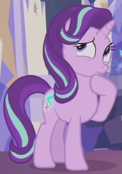 Size: 595x852 | Tagged: safe, screencap, starlight glimmer, pony, a royal problem, solo, thinking