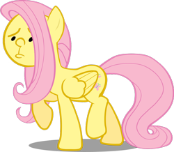 Size: 952x832 | Tagged: safe, edit, fluttershy, pegasus, pony, female, frown, karl pilkington, mare, raised hoof, raised leg, ricky gervais show, sad, simple background, solo, transparent background, vector, wings