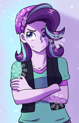 Size: 1449x2252 | Tagged: safe, artist:cloureed, starlight glimmer, equestria girls, mirror magic, spoiler:eqg specials, crossed arms, female, solo, waist up