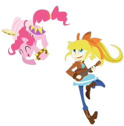 Size: 946x960 | Tagged: safe, artist:dbkit, megan williams, pinkie pie, earth pony, pony, g1, g1 to g4, generation leap