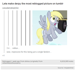 Size: 514x473 | Tagged: safe, derpy hooves, pegasus, pony, blonde mane, female, gray coat, mare, text, tumblr, wings