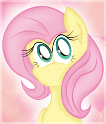 Size: 777x910 | Tagged: safe, artist:kristysk, fluttershy, pegasus, pony, female, mare, pink mane, solo, yellow coat