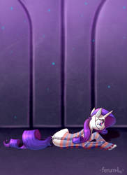 Size: 1459x2000 | Tagged: safe, artist:hardcrowmao, rarity, cyborg, pony, unicorn, clothes, female, headset, horn, solo