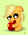 Size: 500x619 | Tagged: safe, artist:eugene-joe-c, applejack, earth pony, pony, apple, babyjack, cute, daaaaaaaaaaaw, hnnng, younger