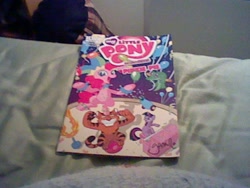 Size: 640x480 | Tagged: safe, artist:yamino, idw, pinkie pie, earth pony, pony, autograph, cover, signature