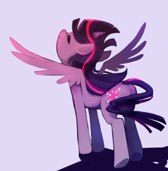 Size: 817x833 | Tagged: safe, artist:incompletestar, derpibooru import, twilight sparkle, twilight sparkle (alicorn), alicorn, pony, cute, female, mare, solo, spread wings, twiabetes, wings