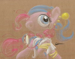 Size: 1003x792 | Tagged: safe, artist:getchanoodlewet, pinkie pie, earth pony, pony, clothes, musical instrument, romani, solo, tambourine, traditional art