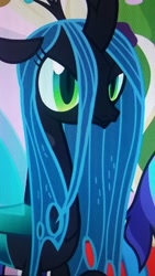 Size: 1440x2560 | Tagged: safe, screencap, queen chrysalis, changeling, changeling queen, a canterlot wedding, cropped, picture of a screen, solo focus