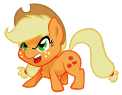 Size: 501x388 | Tagged: safe, artist:ribay4, applejack, earth pony, pony, angry, chest fluff, female, mare