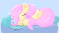 Size: 1201x666 | Tagged: safe, artist:fribox, fluttershy, pegasus, pony, female, mare, pink mane, solo, yellow coat