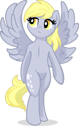 Size: 3141x5000 | Tagged: safe, artist:ambassad0r, artist:kp-shadowsquirrel, derpy hooves, pony, semi-anthro, absurd resolution, bipedal, simple background, solo, transparent background, vector