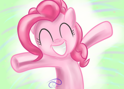 Size: 700x500 | Tagged: safe, artist:poisonicpen, pinkie pie, earth pony, pony, hug request, smiling, solo