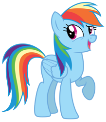 Size: 6801x7798 | Tagged: safe, artist:estories, derpibooru import, rainbow dash, pegasus, pony, absurd resolution, female, folded wings, mare, raised hoof, simple background, solo, transparent background, vector