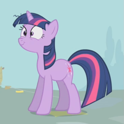 Size: 547x547 | Tagged: safe, derpibooru import, screencap, twilight sparkle, unicorn twilight, unicorn, swarm of the century, cropped, faic, insanity, solo