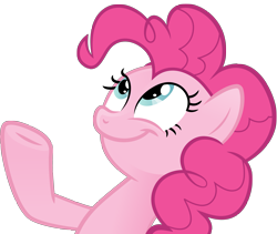 Size: 3433x2896 | Tagged: safe, pinkie pie, earth pony, pony, look what pinkie found, meme, simple background, smiling, solo, template, transparent background, vector