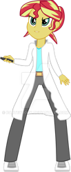 Size: 400x970 | Tagged: safe, artist:parteyrock, sunset shimmer, equestria girls, clothes, lab coat