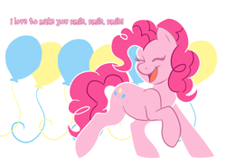 Size: 1000x732 | Tagged: safe, artist:sciggles, pinkie pie, earth pony, pony, female, happy, mare, pink coat, pink mane, solo