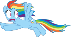 Size: 2444x1262 | Tagged: safe, artist:cirillaq, derpibooru import, rainbow dash, pegasus, pony, scare master, simple background, solo, transparent background