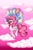 Size: 800x1204 | Tagged: safe, artist:bunnygirle26, pinkie pie, earth pony, pony, balloon, sky, solo, then watch her balloons lift her up to the sky