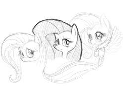 Size: 1073x745 | Tagged: safe, artist:colossalstinker, fluttershy, pegasus, pony, doodles, female, mare, sketch