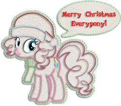 Size: 931x812 | Tagged: safe, artist:tourniquetmuffin, pinkie pie, earth pony, pony, hearth's warming eve, kirby's epic yarn, solo, style emulation