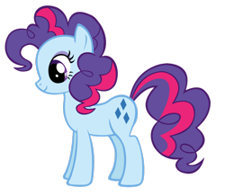 Size: 956x835 | Tagged: safe, artist:durpy, color edit, pinkie pie, sparkler (g1), earth pony, pony, g1, alternate hairstyle, g1 to g4, generation leap, simple background, solo, transparent background, vector